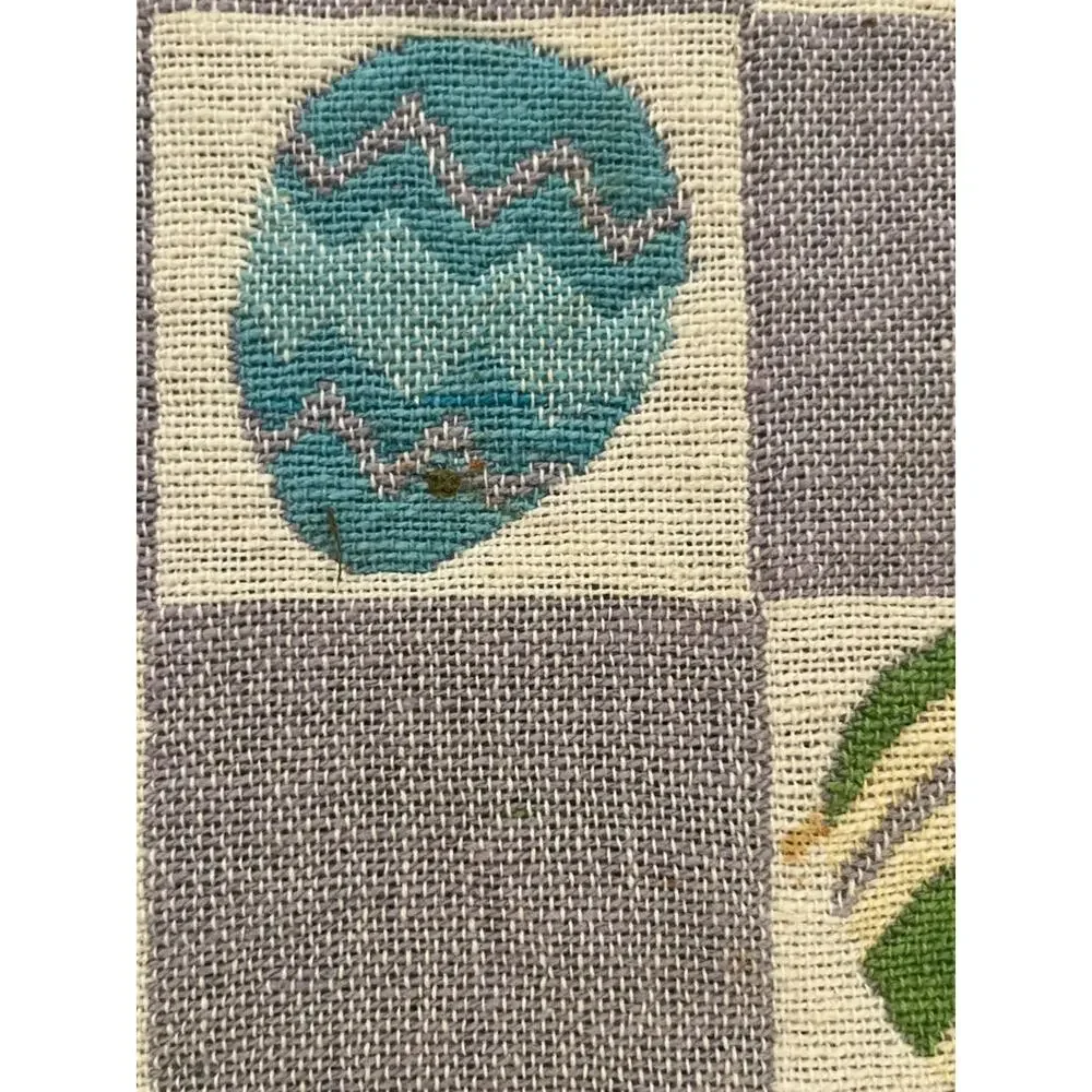 Vintage Lillian Vernon 9-Piece Woven Easter Table Linen Set - Runner, Mats & Nap